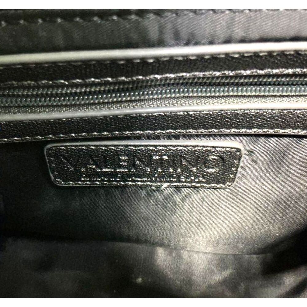 Mario Valentino Metallic Pewter PVC Chain Crossbody with Wallet - Picture 5 of 6